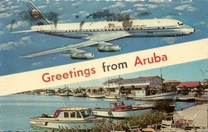 aruba, N.A., K.L.M. Royal 8 Jet (1965) Postcard