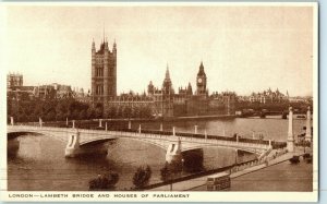 Lambeth Bridge and Houses of Parliament London England