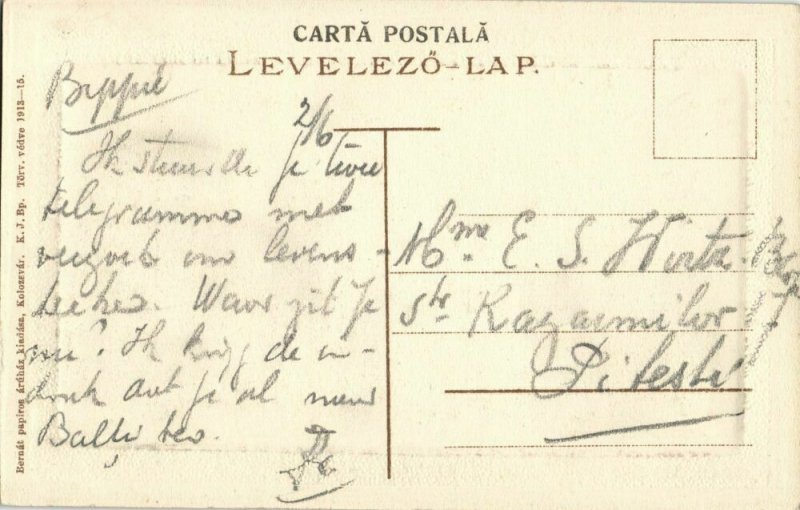 romania, CLUJ NAPOCA, Promenada, Central Park (1915) Postcard