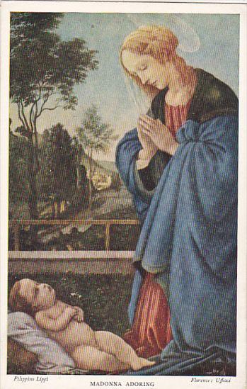 Firenze Madonna Adoring Filippino Lippi