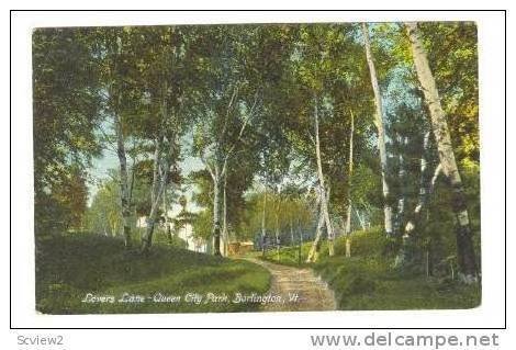 Lovers Lane, Queen City Park, Burlington, Vermont, PU-1908