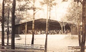 National High School Orchestra Camp Stage Real Photo Antique Postcard J65112