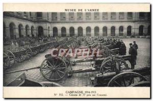 Old Postcard Militaria Paris Musee de l & # 77 39armee Cannons took on & # 39...