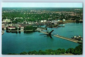 Kingston Ontario Canada Postcard Lift Bridge Over River c1950's Unposted