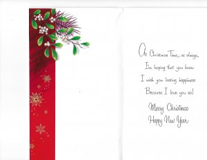 Christmas Greeting for my Wife American Greetings with Envelope Unused