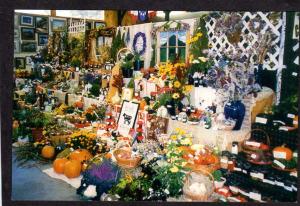 ME Fryeburg County Fair, Maine Postcard, Flowers Arrangement Display