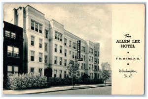 c1950's The Allen Lee Hotel Building Street View Washington D.C. Posted Postcard