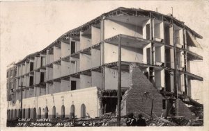 J67/ Santa Barbara California Postcard RPPC c1920s Hotel Earthquake 210