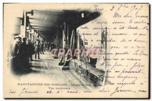 Old Postcard Manufacture Des Gobelins Metier De Haute Smooth Inside view Paris