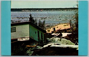 Anchorage Alaska 1964 Postcard Good Friday Earthquake Turnagain Residential Area