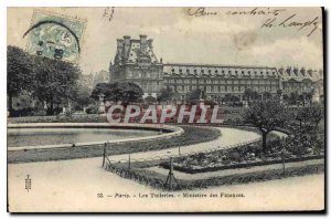 Postcard Old Paris Tuileries Ministry of Finance