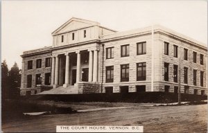 The Court House Vernon BC British Columbia Unused HS Co Real Photo Postcard H39