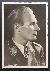 GERMANY THIRD 3rd REICH ORIGINAL WWII CARD IRON CROSS WINNERS MAJOR BRUMBACH