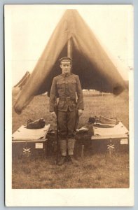 RPPC US Army Coastal Artillery Battery  3rd Massachusetts Fort Andrews Postcard