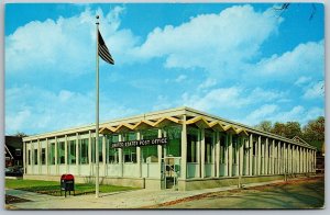 Vtg New Sterling Illinois ILL Post Office Building View Architecture Postcard