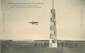 Postcard C-1910 Early Aviation Champagne France Aircraft Monoplane 22-13605