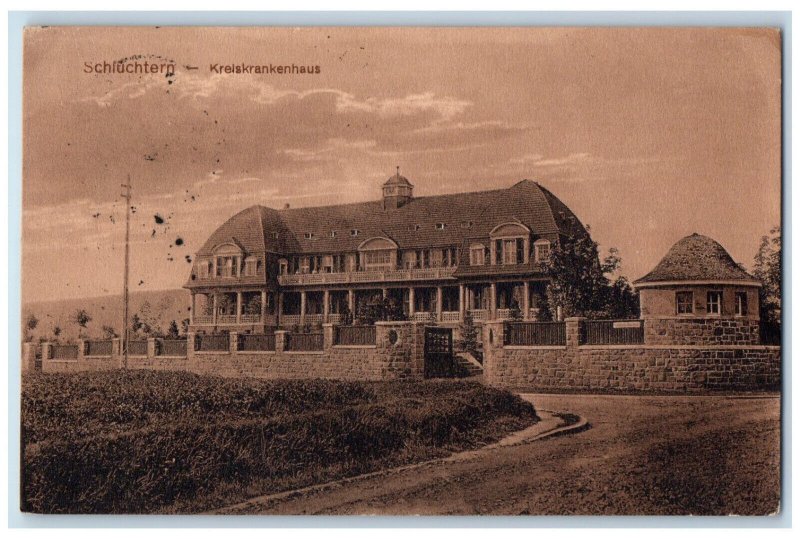 1926 Schluechtern District Hospital Hessen Germany Vintage Posted Postcard 