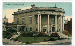 Elk's Club Evansville Indiana 1910c postcard