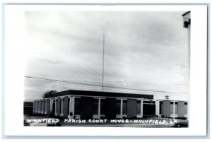 1966 Parish Court House View Winnfield Louisiana LA RPPC Photo Posted Postcard