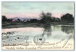 1906 River Scene Evening Wairarapa New Zealand Antique Posted Postcard