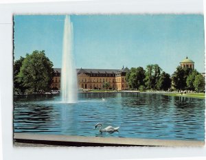 Postcard Wasserspiele vor dem Neuen Schloss, Stuttgart, Germany