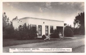 Manchester Tennessee The Tennessee Motel Real Photo Vintage Postcard AA29123