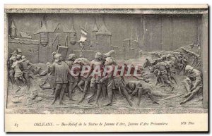 Old Postcard Orleans Low Relief Statue of Jeanne d & # 39Arc prisonniere