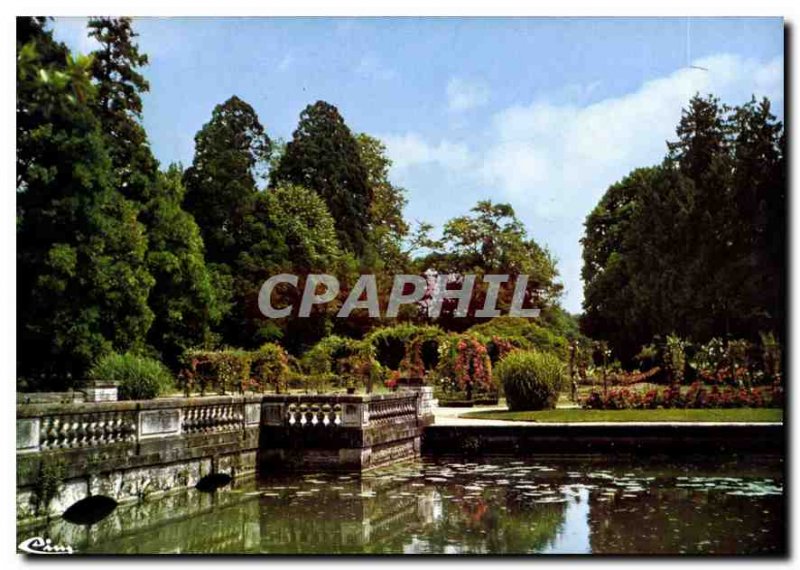 Modern Richelieu Postcard I and L old Pont du Chateau and the Rose Garden