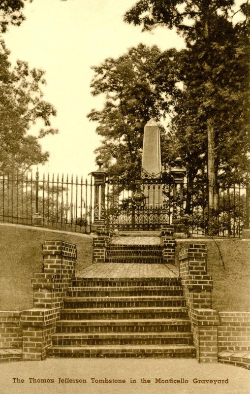 VA - Charlottesville. Monticello, Tomb of President Thomas Jefferson