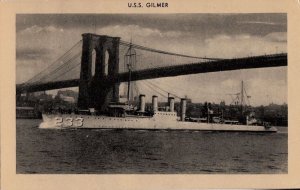 Postcard Ship USS Gilmer