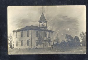 RPPC YANKTON SOUTH DAKOTA SD SCHOOL BUILDING VINTAGE REAL PHOTO POSTCARD