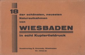 Wiesbaden 18x Antique Folding German Postcard Old Book