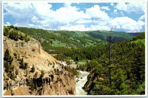 Postcard - The Narrows - Yellowstone National Park - Wyoming