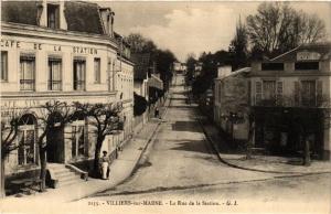 CPA VILLIERS-sur-MARNE La rue de la Station (600243)