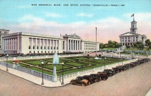 Vintage Postcard War Memorial Building State Capitol Nashville Tennessee CNC Pub