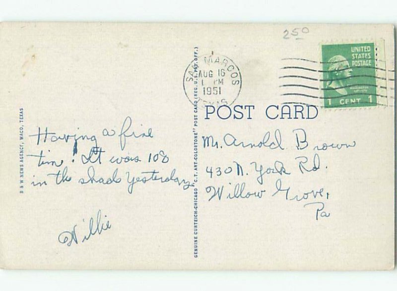 Linen LAKE SCENE Waco Texas TX AE4322