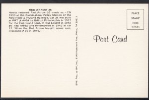 Transport Postcard - Red Arrow 26, Buckingham Valley Station, Railroad  A9663