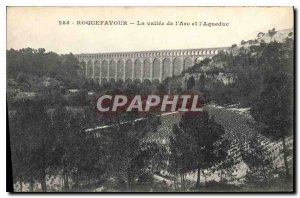 Old Postcard Roquefavour The valley of the Arc and the Aqueduct