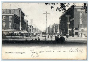 1905 Main Street Road Exterior Building Galesburg Illinois IL VintagePostcard