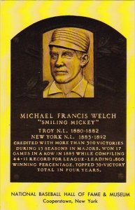 Michael Francis Welch Smiling Mickey Baseball Hall Of Fame & Museum Coopersto...