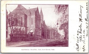 New Haven CT-Connecticut, 1906 Battell Chapel Yale Church University Postcard