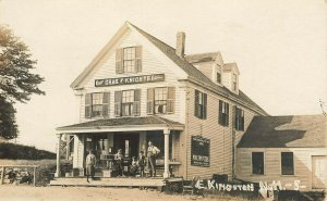 East Kingston NH Chas. F. Knights Store Real Photo Postcard