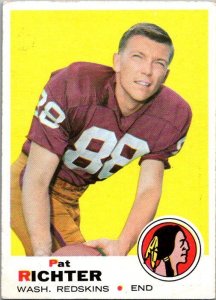 1969 Topps Football Card Pat Richter Washington Redskins sk5569