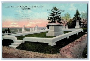1912 James Buchanan's Tomb Woodward Hill Cemetery Lancaster PA Antique Postcard 