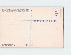 Postcard State Capitol, Des Moines, Iowa