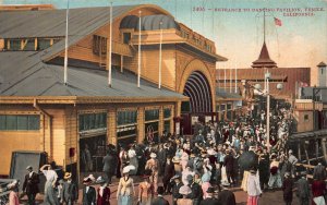 Entrance to Dancing Pavilion, Venice, California, Early Postcard, Used