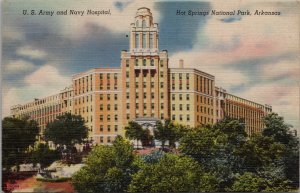 US Army and Navy Hospital Hot Springs National Park AR Postcard PC503