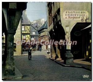 Modern Postcard Dinan street of the Contribution