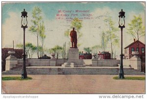 Illinois Chicago Mckinleys Monument Mckinley Park 1913