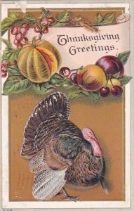 Thanksgiving Turkey and Fruit 1911